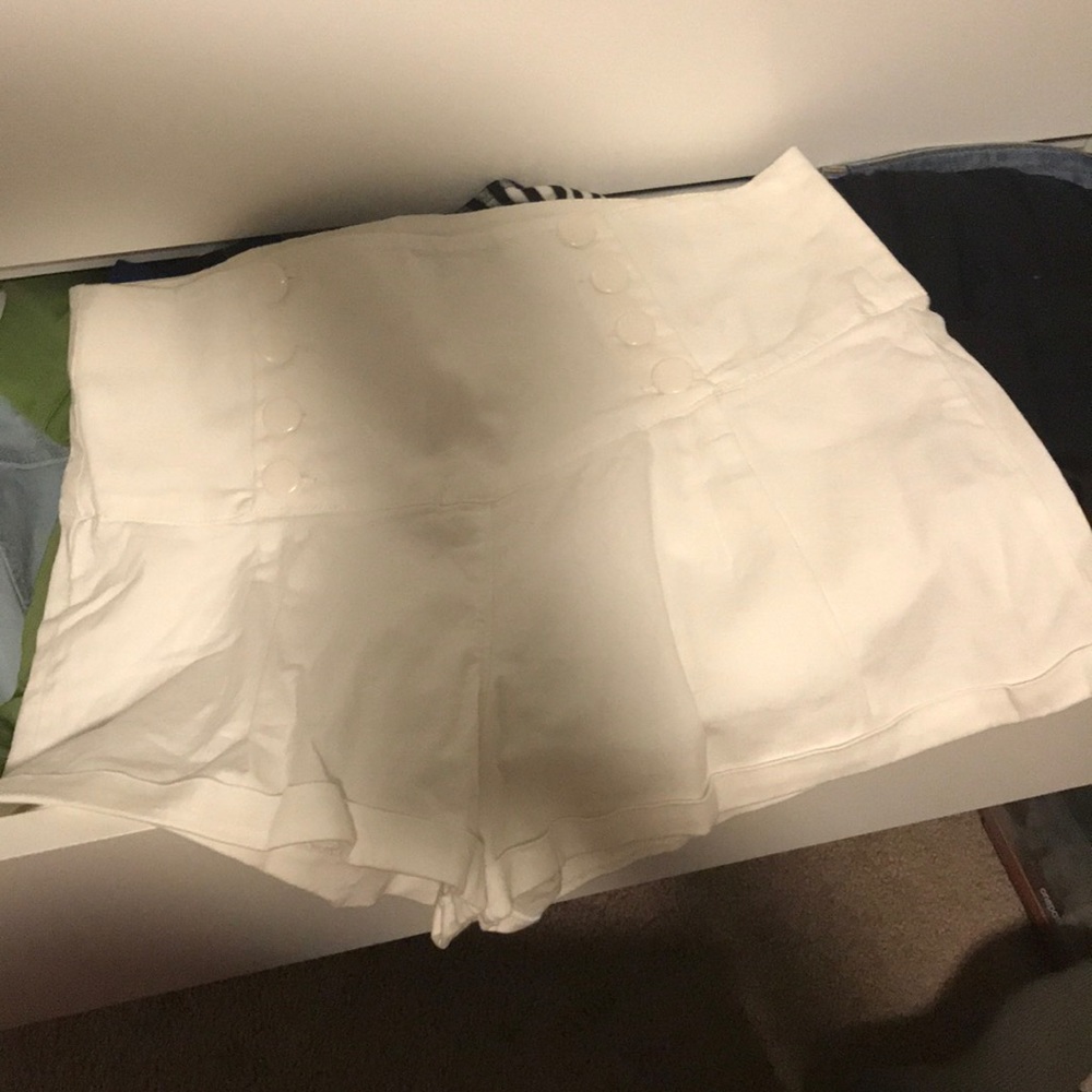 Forever 21 white nautical shorts